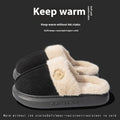 A pair of plush fleece slippers with a thick PVC sole and car stitching detail, shown in a choice of colours.