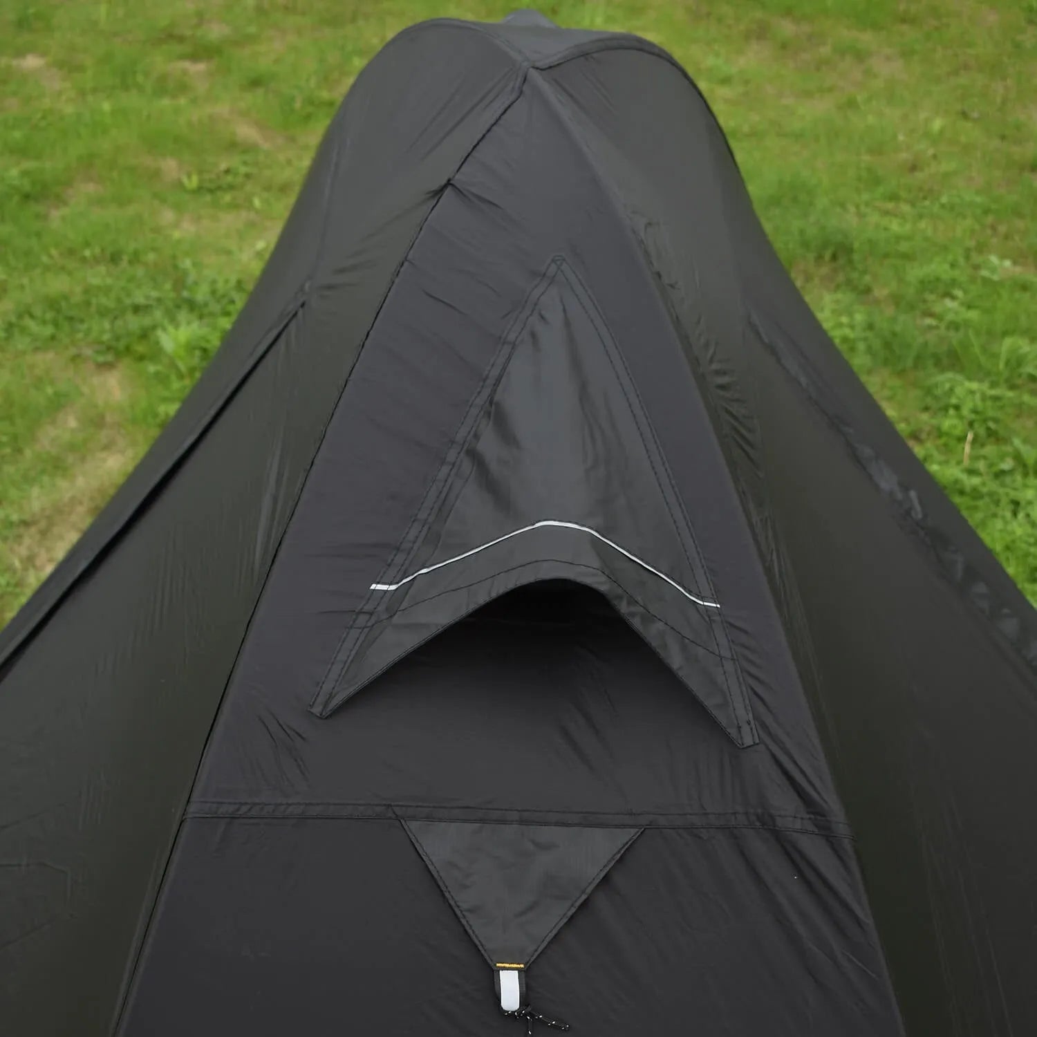 Single person camping tent with aluminium poles in red, black or orange colour options showing double layer waterproof design