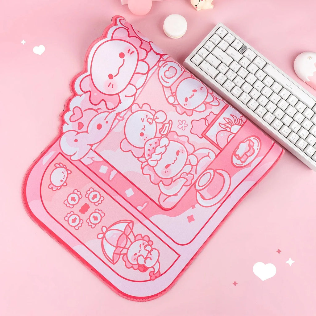 75x40cm large cloth mouse pad with hexagonal crane machine anime design and wrist support