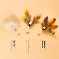 Three steel wire cat toy replacement heads with small flying insects designs for scratch-resistant pet play