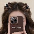 Plastic leopard bow barrettes with Seiko treatment four style options black suede bow brown leopard pattern coffee double beads dark coffee triangle