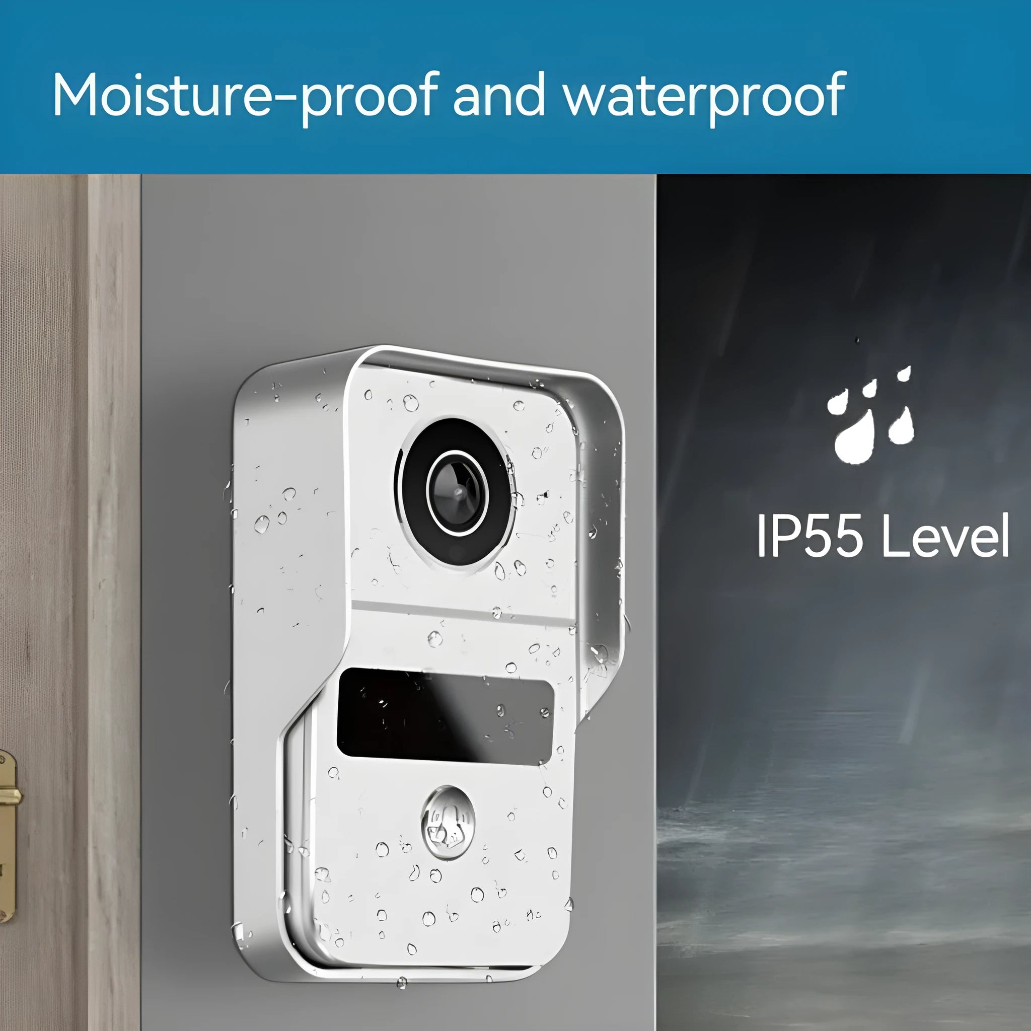 10-inch wireless video intercom doorbell system with outdoor unit and indoor monitor