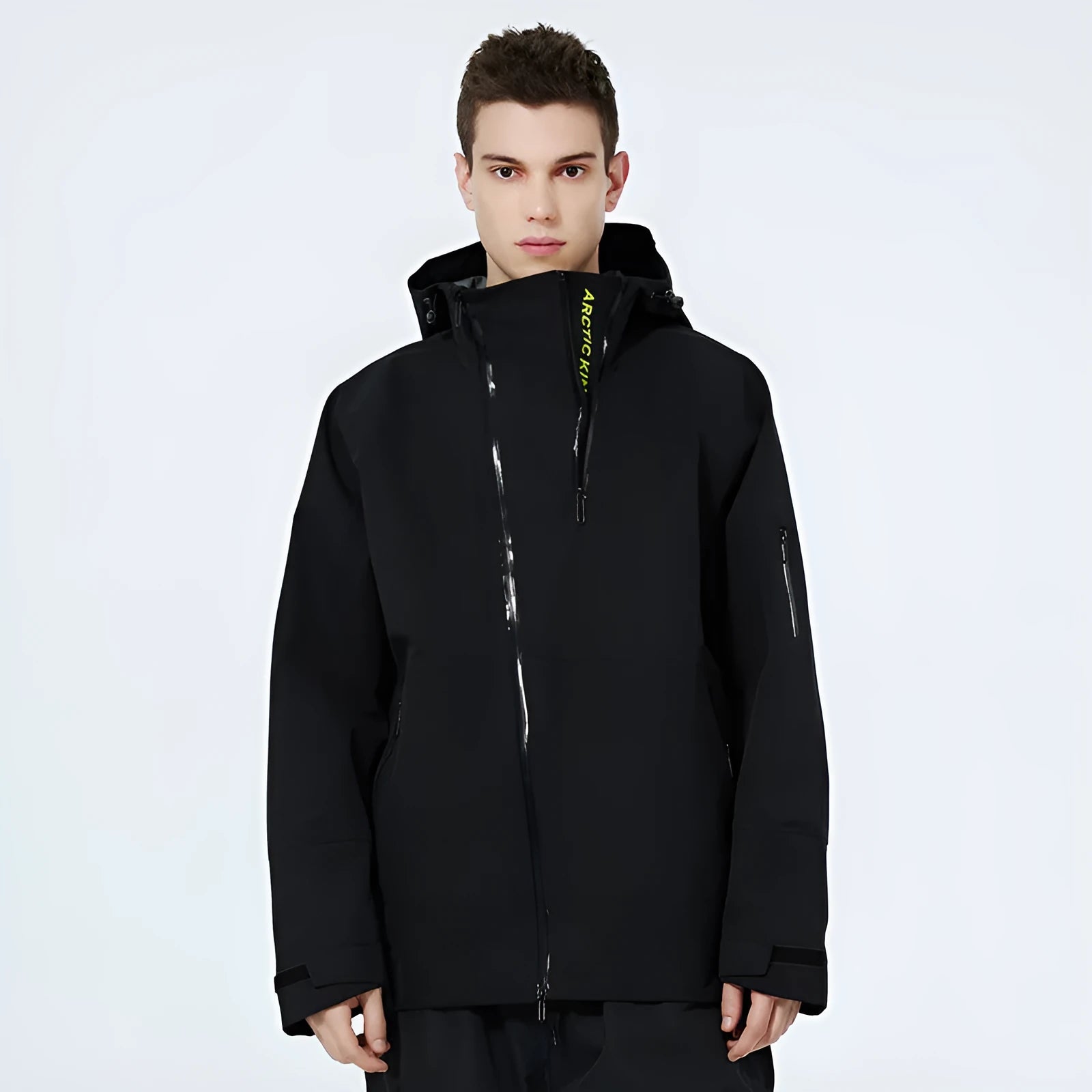 Men's and women's thin ski suit in yellow, black, grey and liner colours for snow sports
