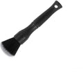 Black car detailing brush with pig hair bristles and PP plastic handle shown in two size options.
