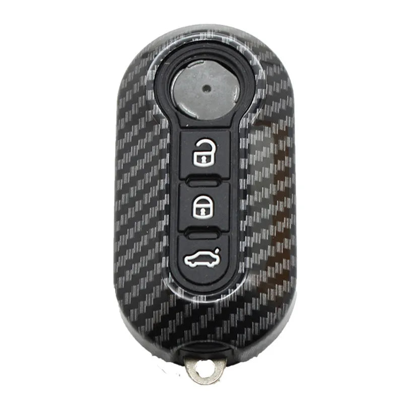 Fiat 500 Boyue Ottimo Viaggio ABS plastic remote key case in black, red, and dark blue colours