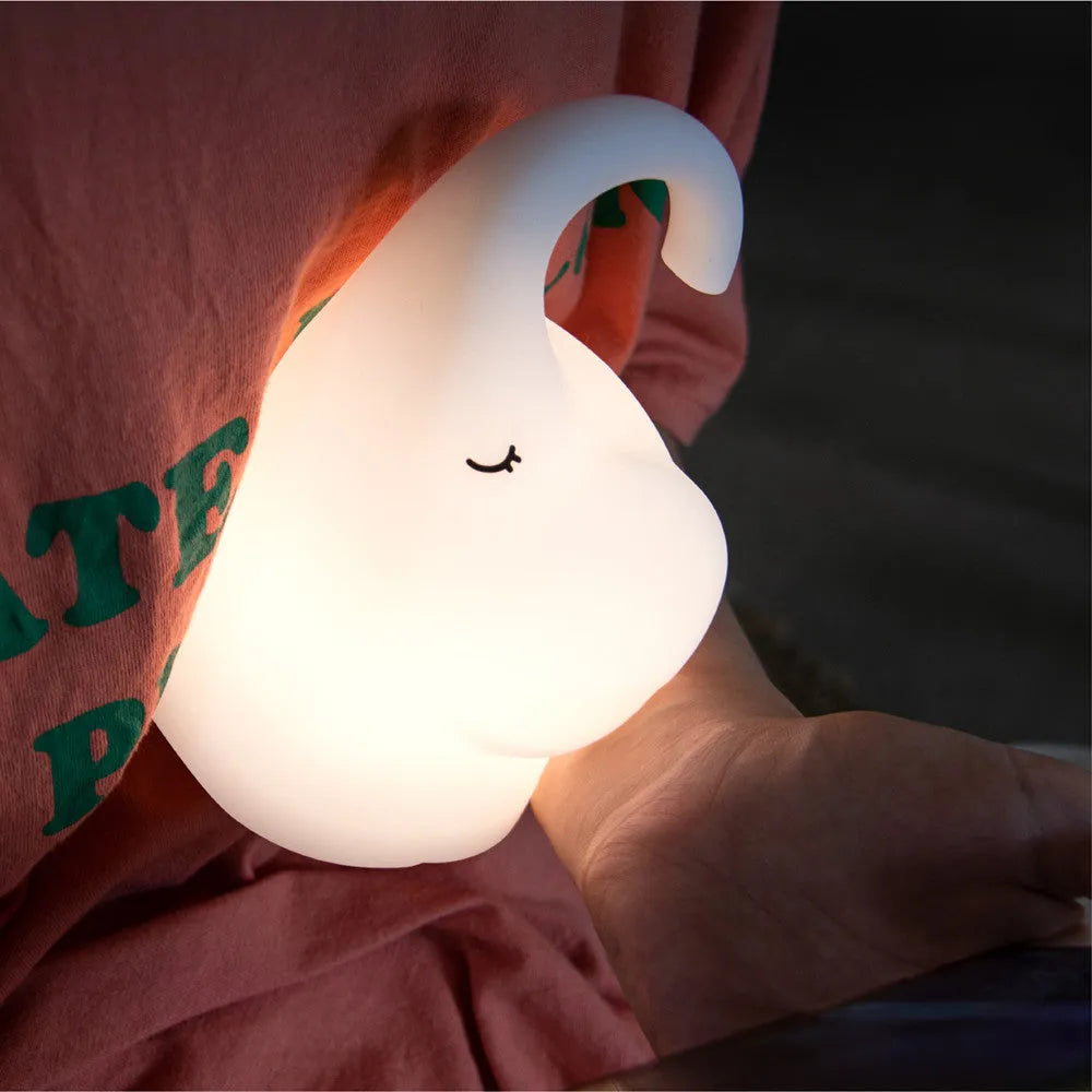 DOMI elephant night light with warm white LED illumination for bedroom use