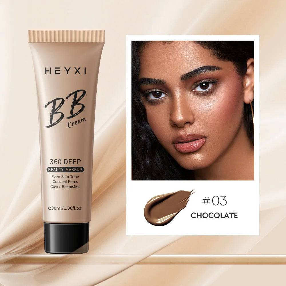 Waterproof and sweat-proof BB cream product in four colour shade options