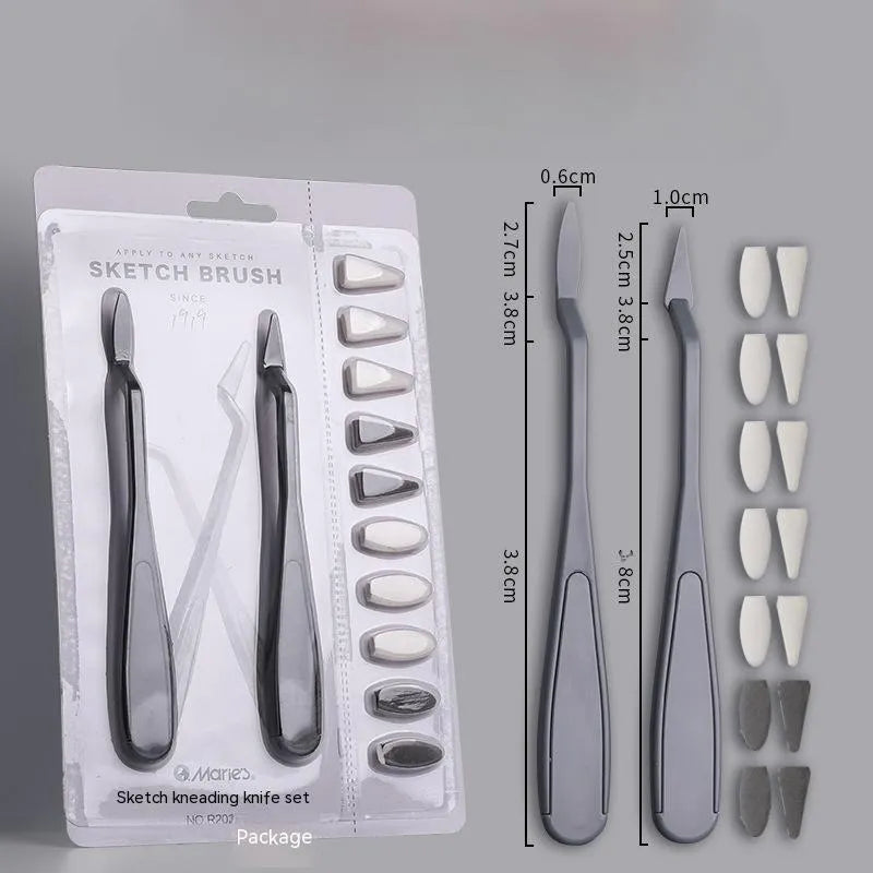 Plastic sketch rubbing knife in R20212 colour for pencil and charcoal correction