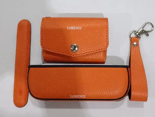 Clear PU leather storage bag in leopard or yellow colour for organising accessories and jewellery