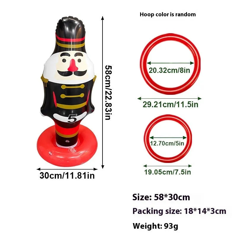 PVC inflatable throwing toy showing octopus, antlers, witch hat, spider, Santa Claus, and rabbit ear styles for Ghost Festival games