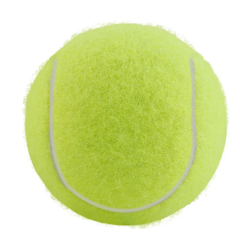 Rubber dog tennis ball in assorted bright colours with 6.3cm diameter for bite-resistant fetch play