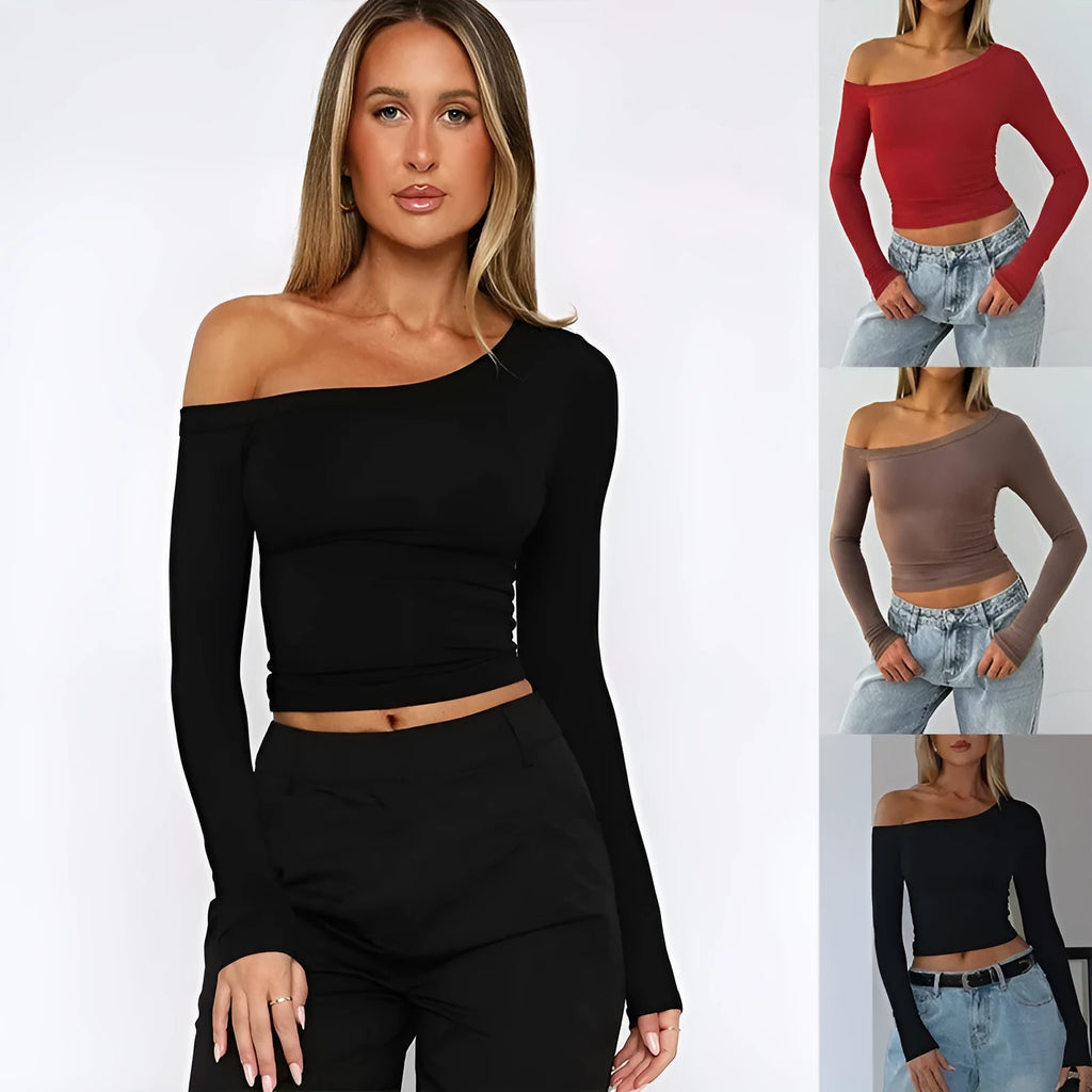 Women's slim fit knitted cardigan in solid colour with cross shoulder straps and long sleeves