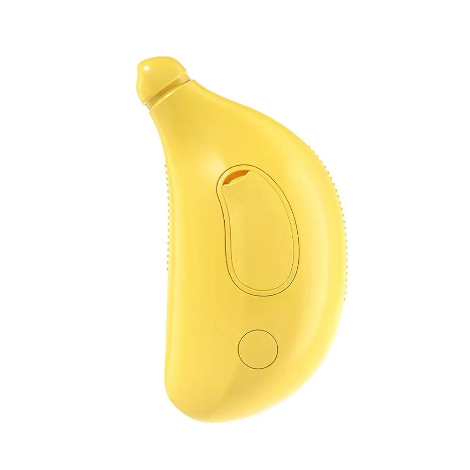 Green rechargeable cat steam brush with silicone paw-shaped bristles for grooming and massage.