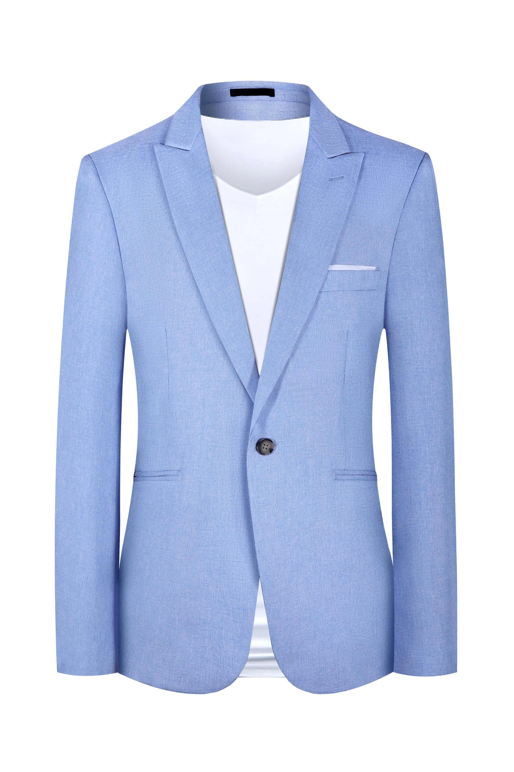 Men's western style casual suit jacket in light blue and pink options with Asian size fit for spring and summer fashion