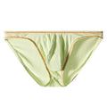 Men's modal ice silk butt-lift hip underwear in dark grey, shown flat