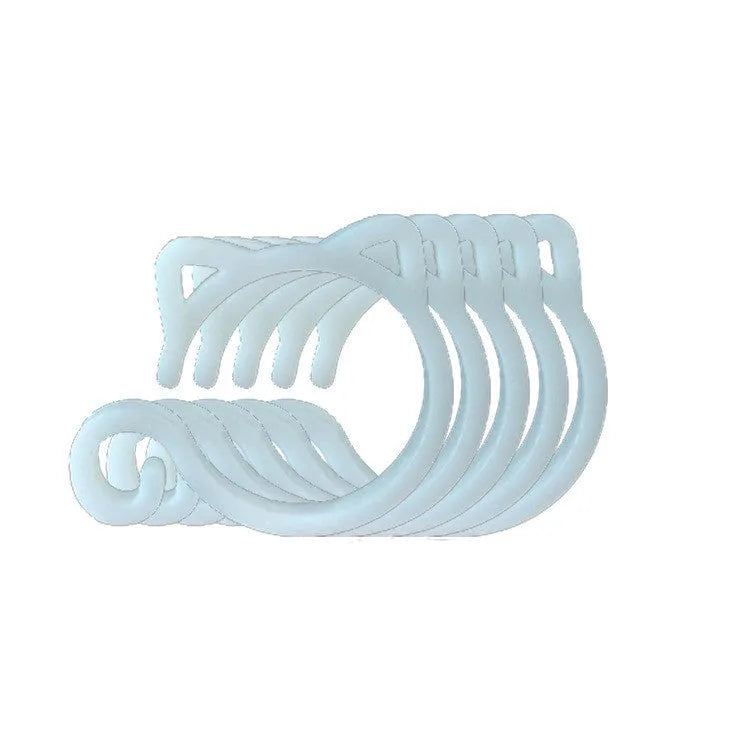 Cat-shaped plastic plant clip in green colour for garden stem support