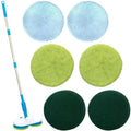 Wireless handheld electric mop with USB charging port and rotating cleaning head