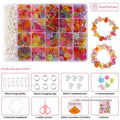 Children's acrylic bead puzzle toy set in 24-grid storage box multi-colour beads