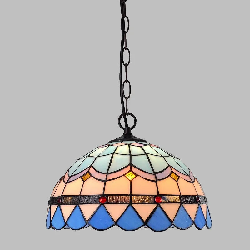 European retro baroque chandelier with coloured glaze finish and abstract design