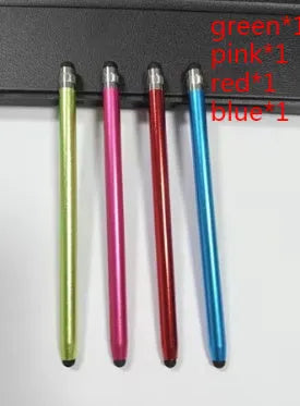 Metal two-in-one touch screen pen for tablets and smartphones in multiple colour options