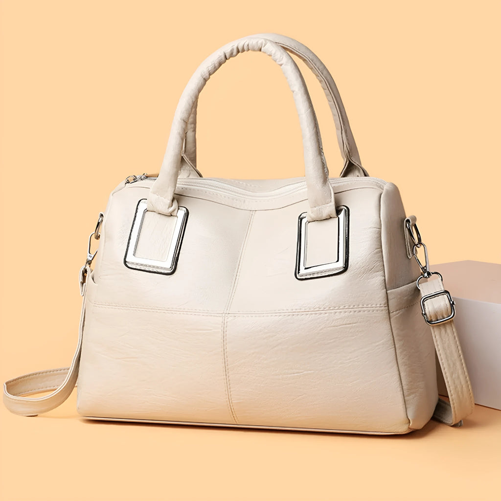 Women's practical shoulder bag in horizontal square shape with large capacity