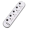 Multi-format international power strip with USB ports and switch in colour 2035u