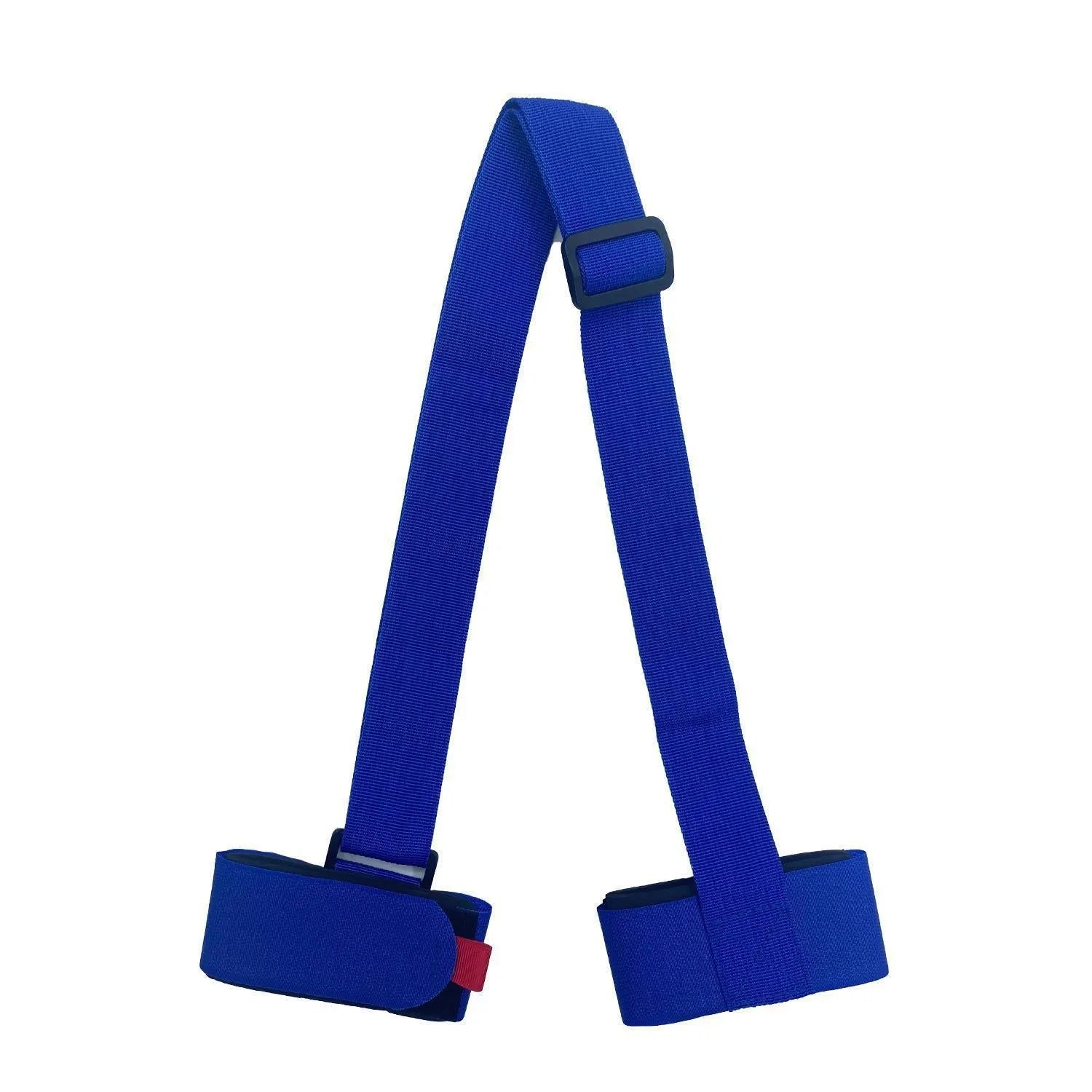 Adjustable skiing bandage strap with hook and loop fastening in black, blue, pink, and red colour options