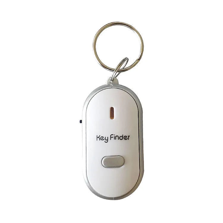 Oval-shaped plastic key finder pendant in red, blue, white, black, and orange colour options.