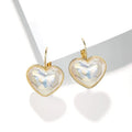 Gold alloy clip-on earrings with natural styling for women's summer fashion