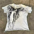 Men's gothic personality cartoon print short sleeve t-shirt in colour HQ929 shown on mannequin