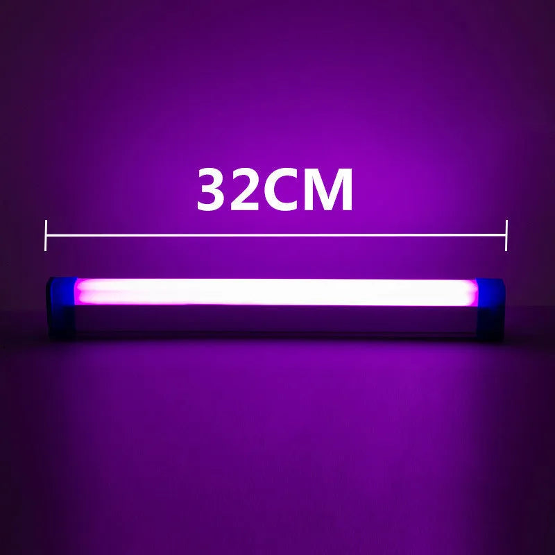 Rechargeable blue and purple LED tube stick photo fill light with dimmable RGB atmosphere lighting