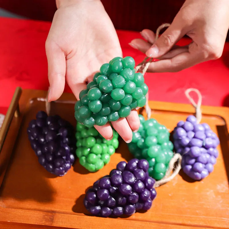 Purple and green grape cluster handmade soap bar weighing 80g.