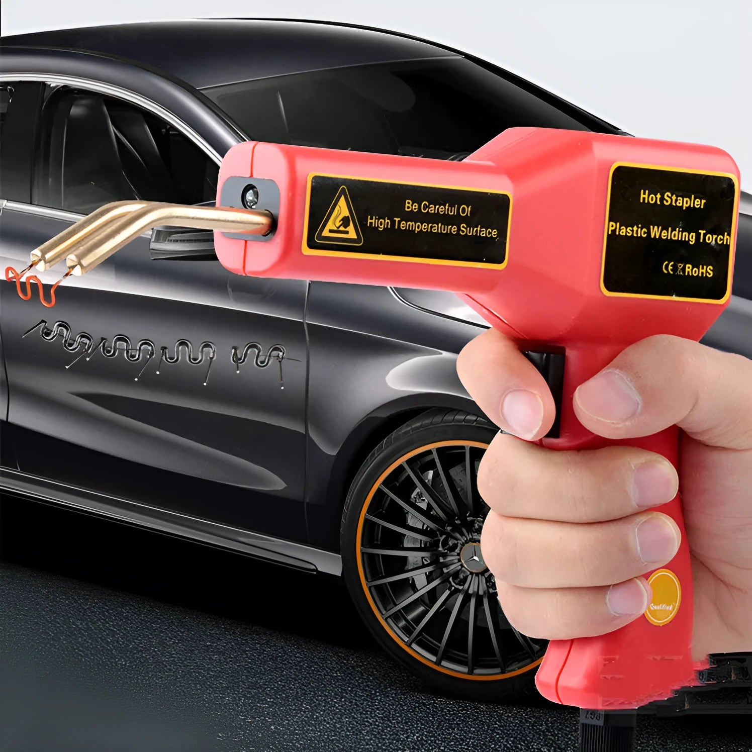 CR307 plastic welding gun with LED light for car bumper and plastic repair