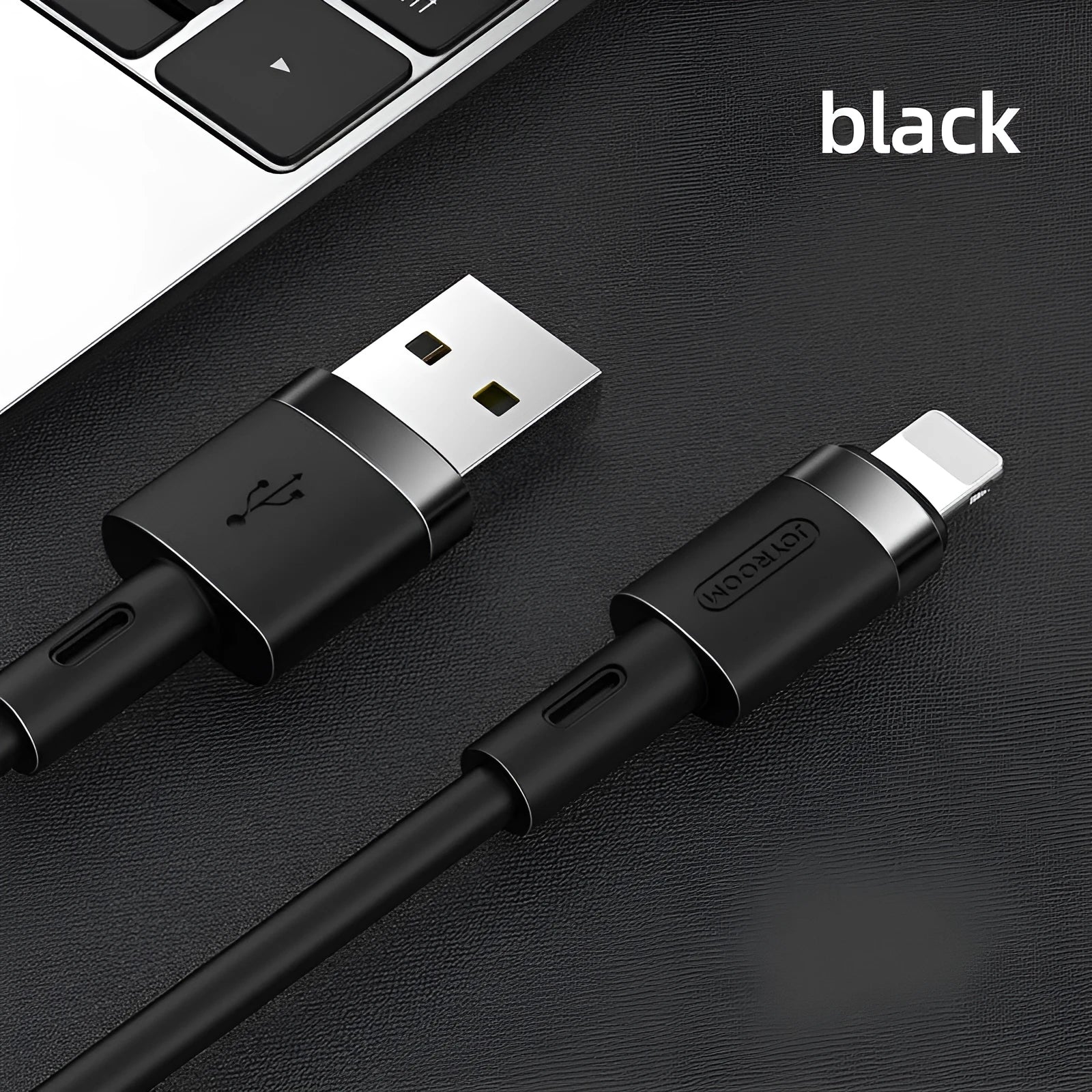 A 1.2-metre long USB Type-C charging cable shown in one of five colour options: Black, Purple, Red, White, or Yellow.
