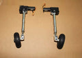 Alloy retractable shock-absorbing landing gear for electric aircraft models with wheels.