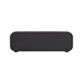 Black and white USB essential oil aroma diffuser with colour-changing light and remote control on a desk