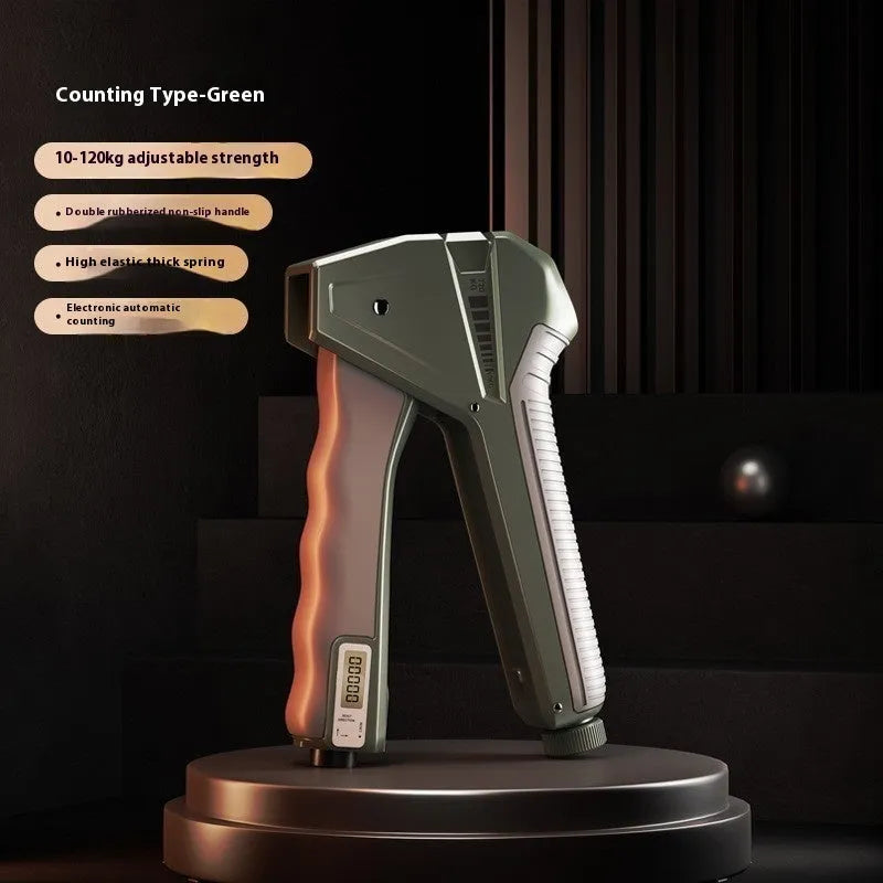 Adjustable hand exercise gripper with mechanical counter in multiple colour options