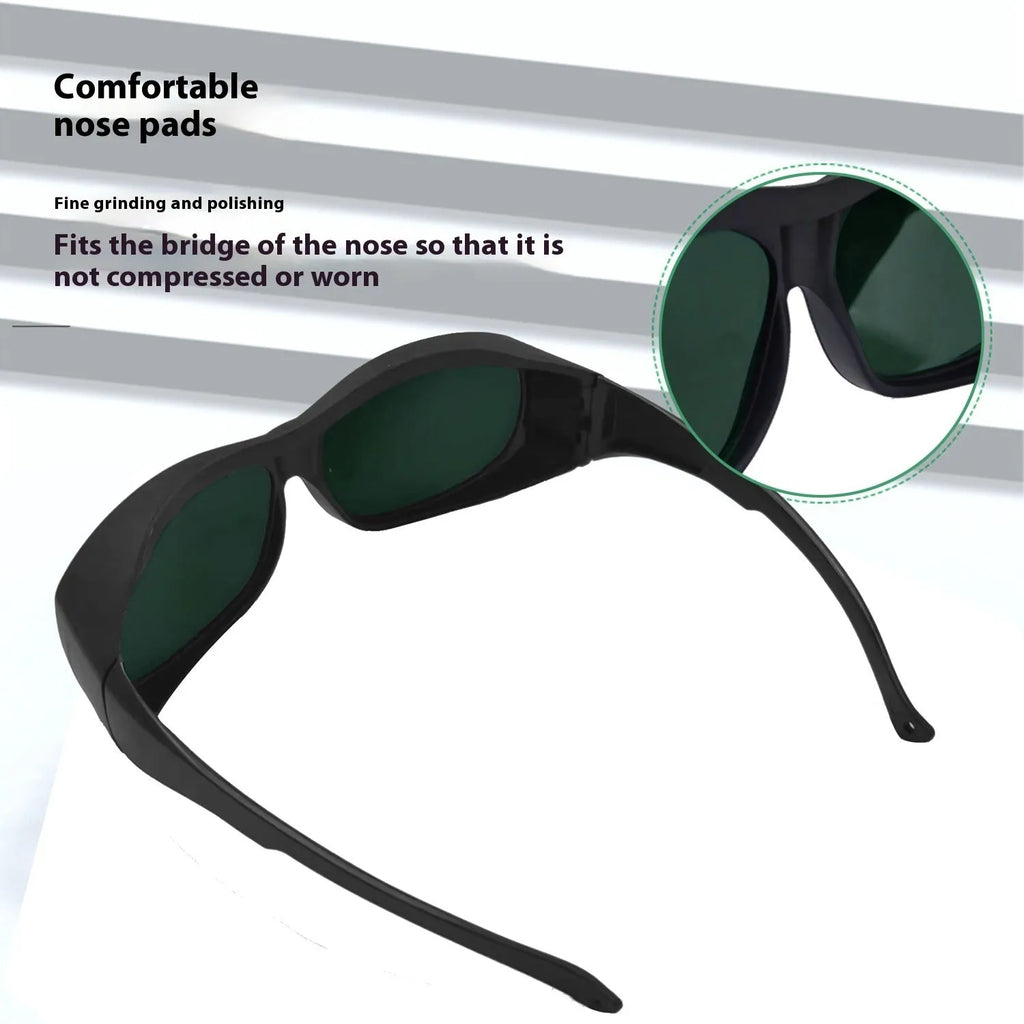 Laser protection goggles with PC polycarbonate lenses for 200-2000nm wavelength coverage