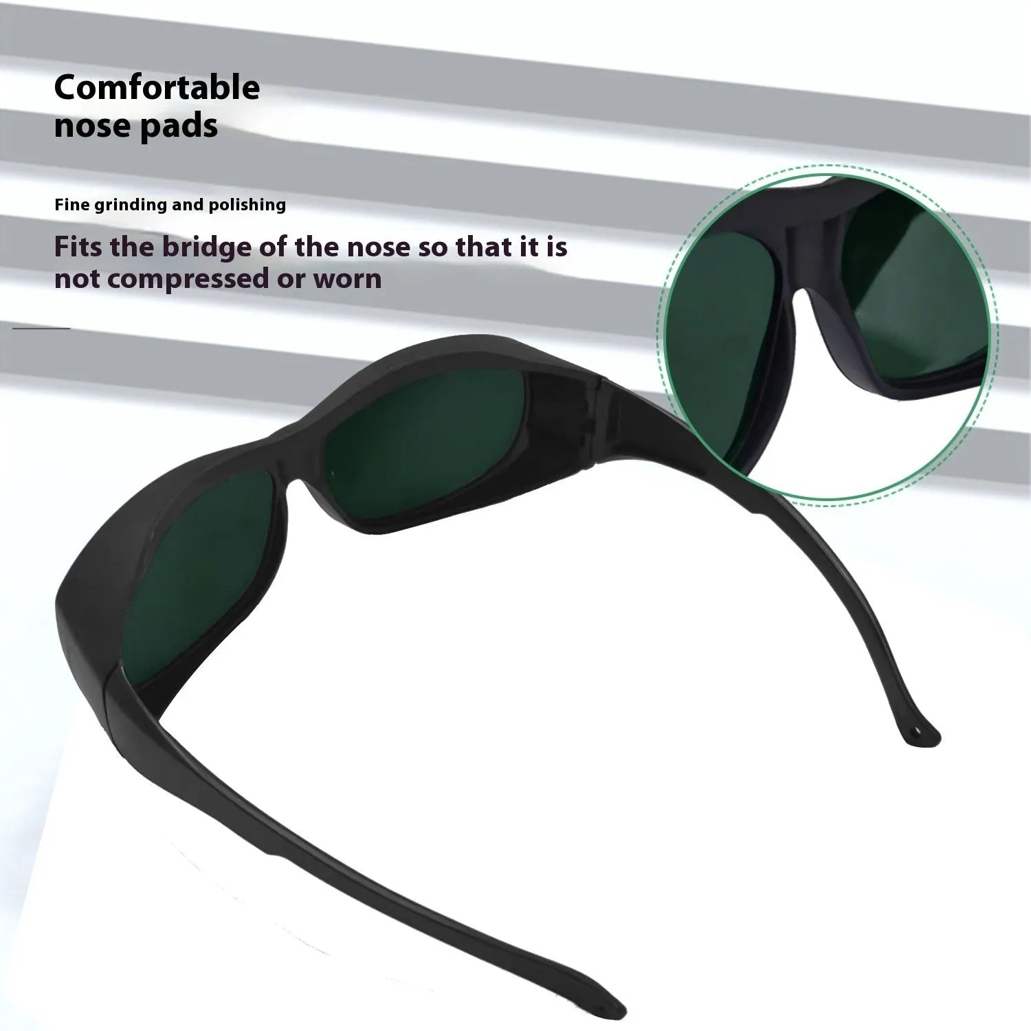 Laser protection goggles with PC polycarbonate lenses for 200-2000nm wavelength coverage