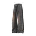 Men's lightweight straight-leg casual trousers with fleece lining and an elastic waistband.