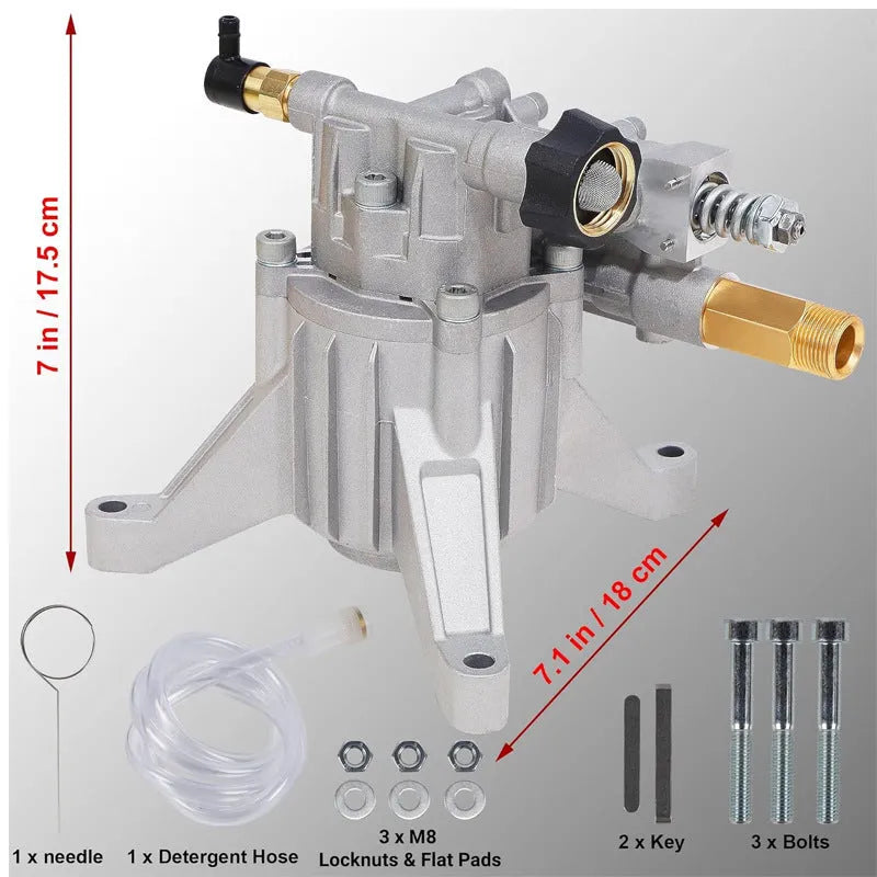 P170 swash plate aluminium pump for perpendicular shaft high pressure cleaning machines