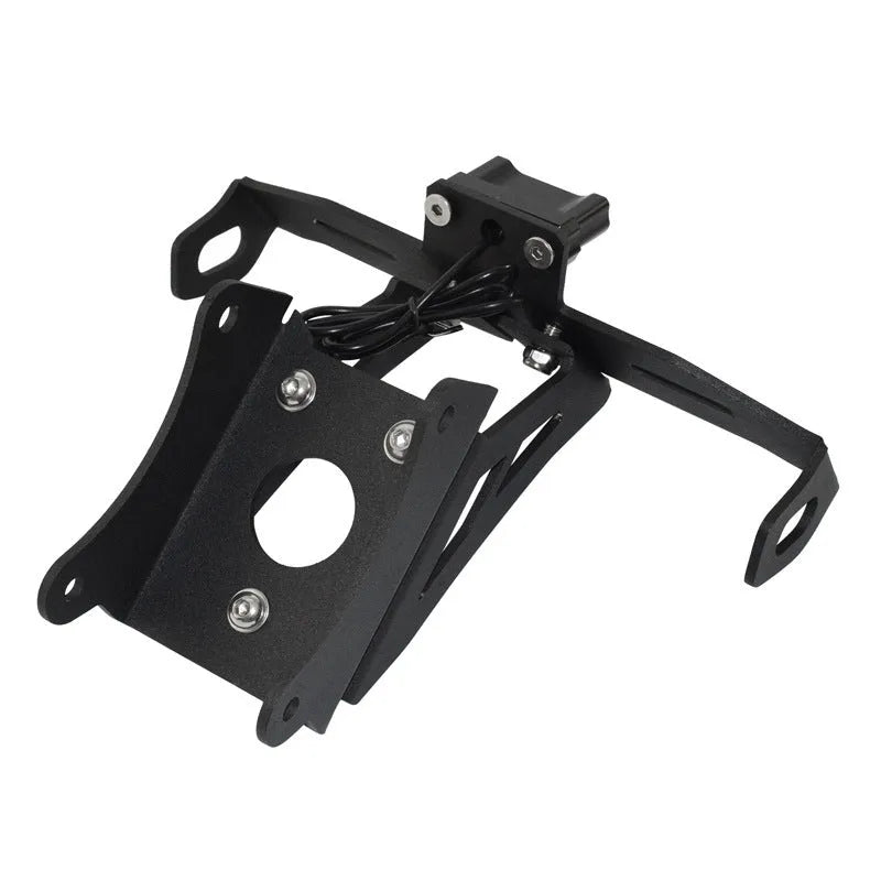 Black aluminium license plate holder for Honda motorcycle rear mounting
