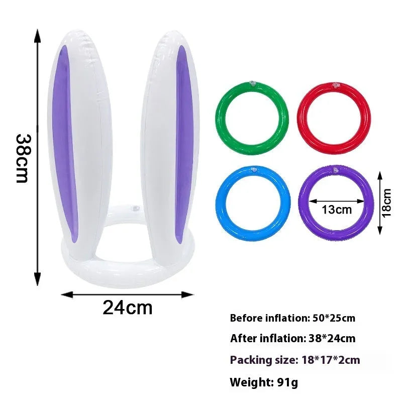 PVC inflatable throwing toy showing octopus, antlers, witch hat, spider, Santa Claus, and rabbit ear styles for Ghost Festival games