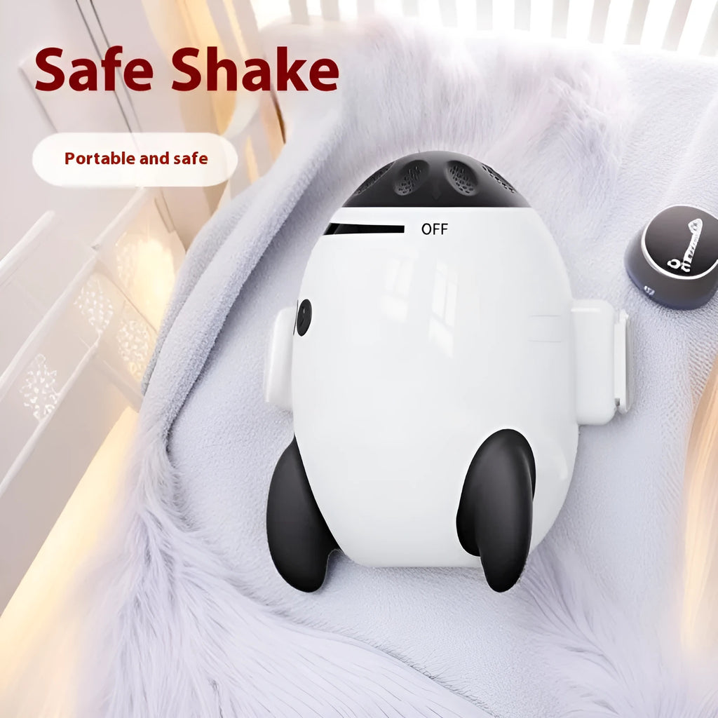 White baby stroller shaking device with Bluetooth and white noise functions for infant comfort