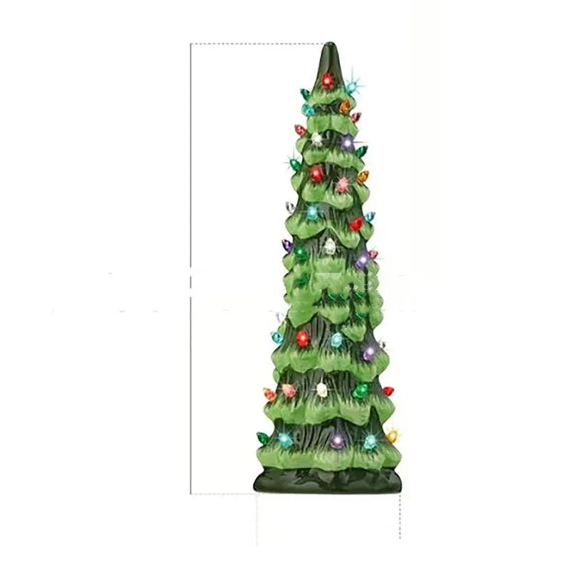 Resin Christmas tree decoration lights in European style with colour or warm light options