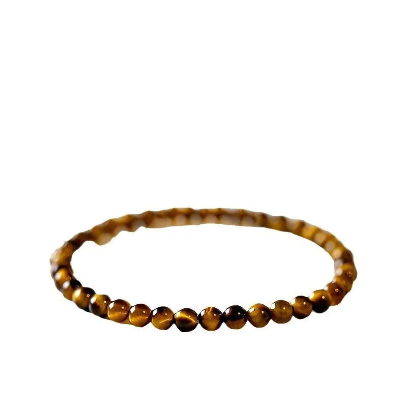 Handmade Tigereye New Chinese style geometric bracelet with round beads