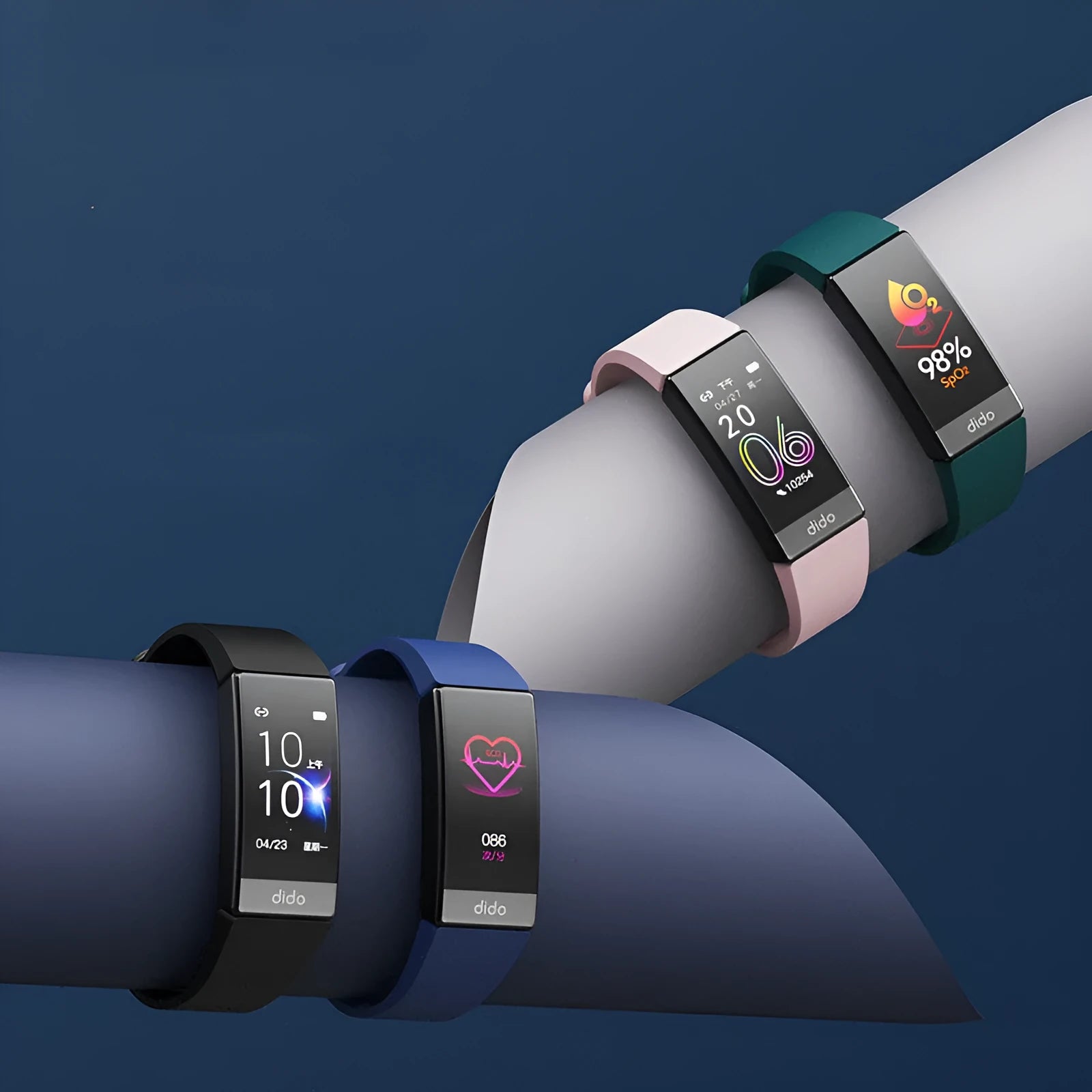 Y6 Black smart bracelet with health monitoring features including ECG, blood pressure and blood oxygen tracking