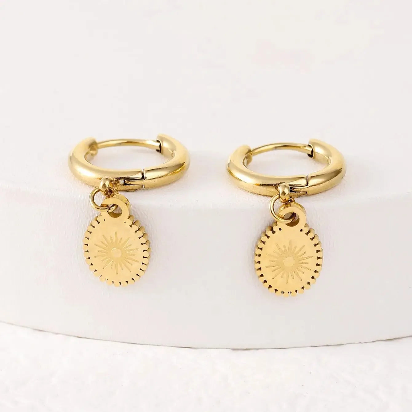 Stainless steel geometry earrings with ellipse design XY-EH005 style for women