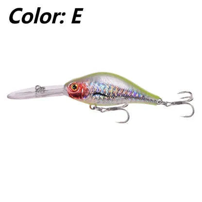 Floating rock little fat man mino fishing lure measuring 10.5cm with deep diving long tongue board