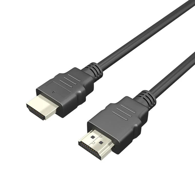 Black HDMI cable with nickel-plated connectors in various lengths for set-top boxes